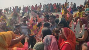 बलसिंह खेड़ा में मां दुर्गा को दी गई भावभीनी विदाई, विसर्जन यात्रा में उमड़े श्रद्धालु